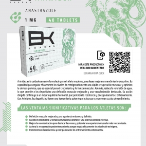 Arimidex Anastrozol 1mg x 40 Tabs Oral Control Estrógeno y Definición