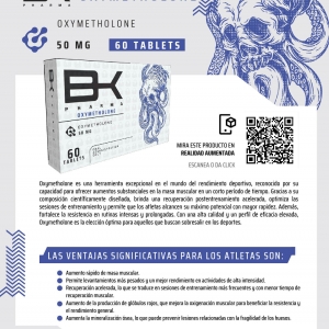 Oxymetholone BK Pharma Oral Oximetalona 50mg x 60 Tabs Volumen Extremo