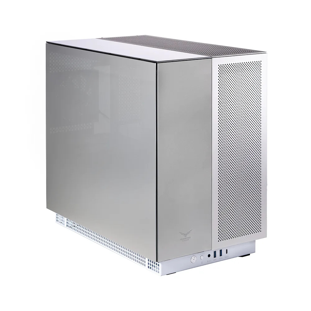 GABINETE NACEB AETHER E-ATX ARGB 4VENT S/FUENTE CRISTAL BLANCO NA-0640
