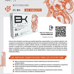 Proviron BK Pharma Oral Mesterolona 25mg x 60 Tabs Balance y Definición
