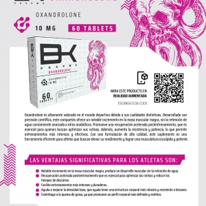 Oxandrolone BK Pharma Oral Oxandrolona 10mg x 60 Tabs Masa Magra y Definición
