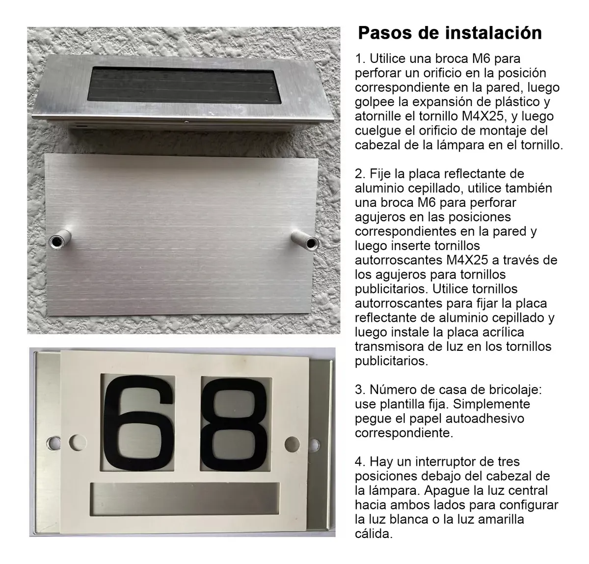 Diy Números De Casa Para Exteriores Con Luces Solares Led