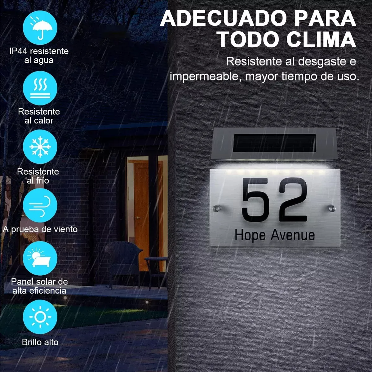 Diy Números De Casa Para Exteriores Con Luces Solares Led