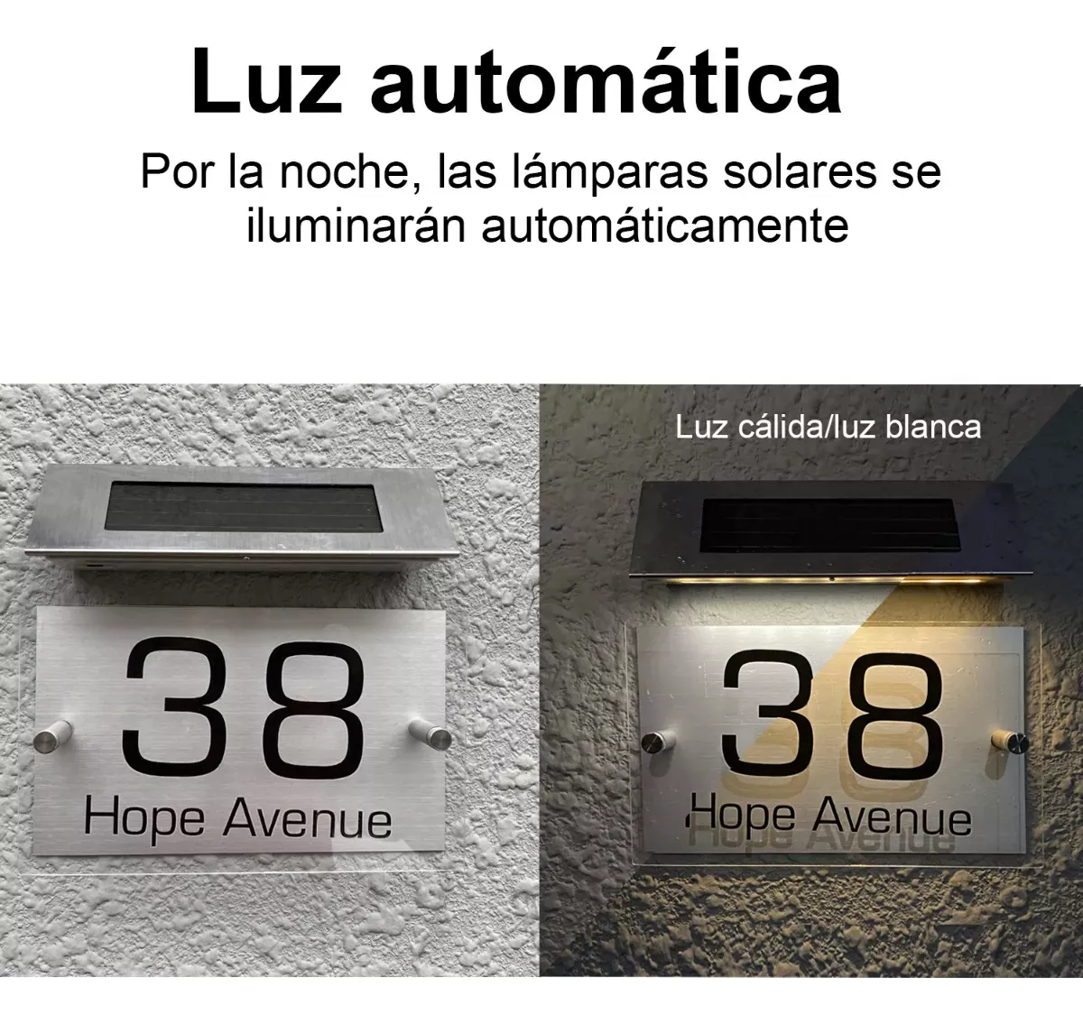 Diy Números De Casa Para Exteriores Con Luces Solares Led