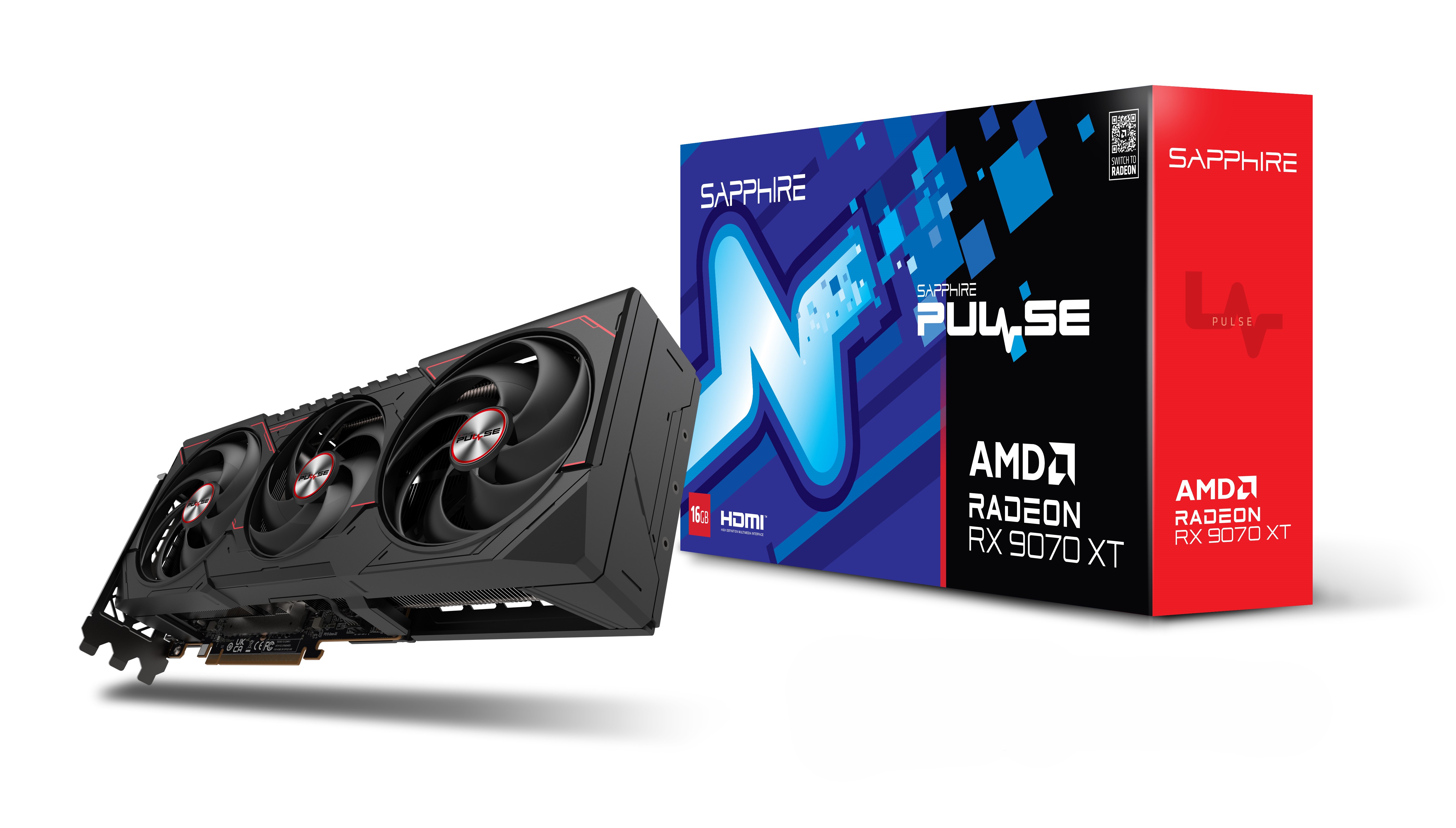 TVIDEO SAPPHIRE RX9070 XT PULSE RADEON 16GB 256BIT 11348-03-20G