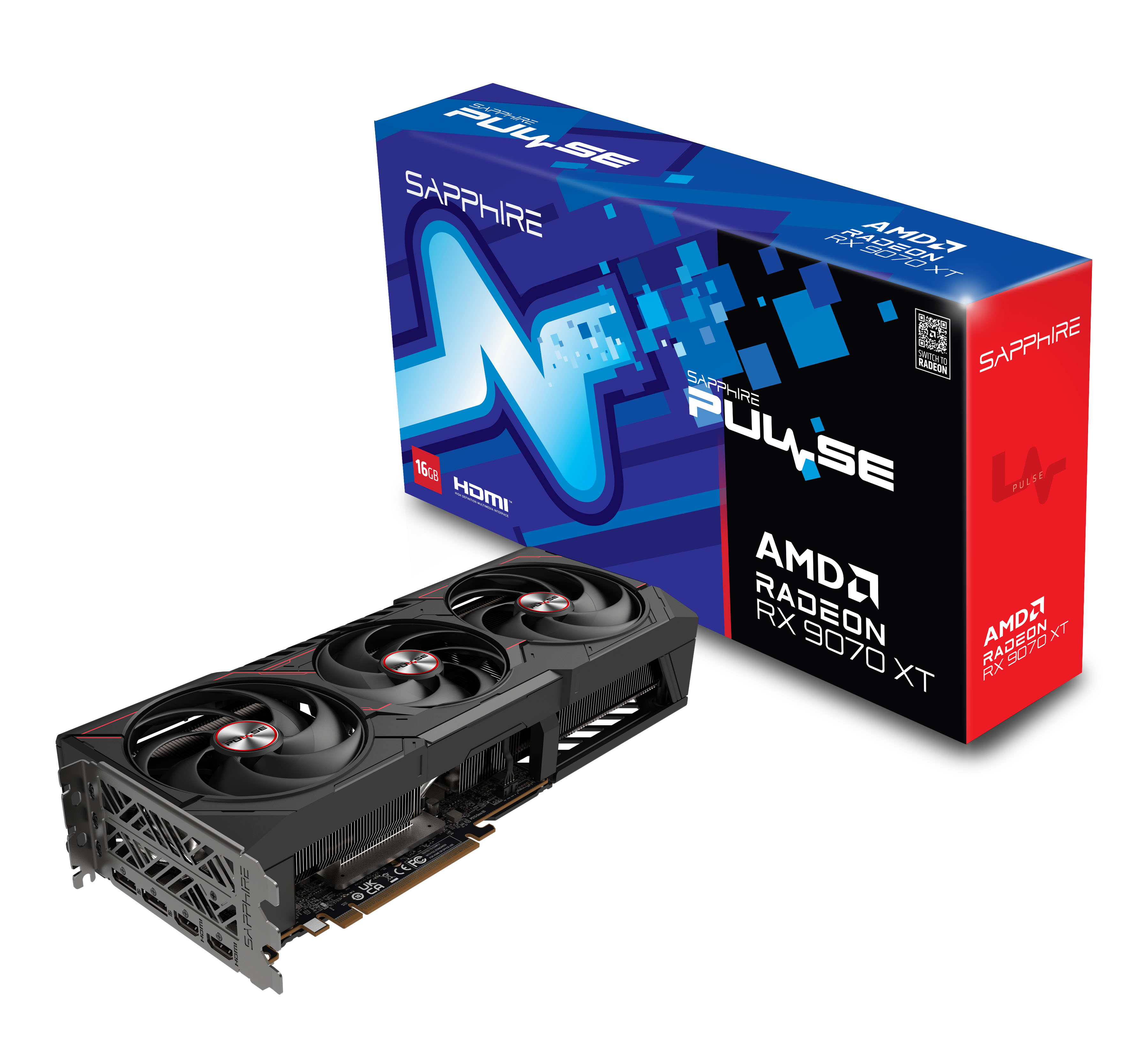TVIDEO SAPPHIRE RX9070 XT PULSE RADEON 16GB 256BIT 11348-03-20G