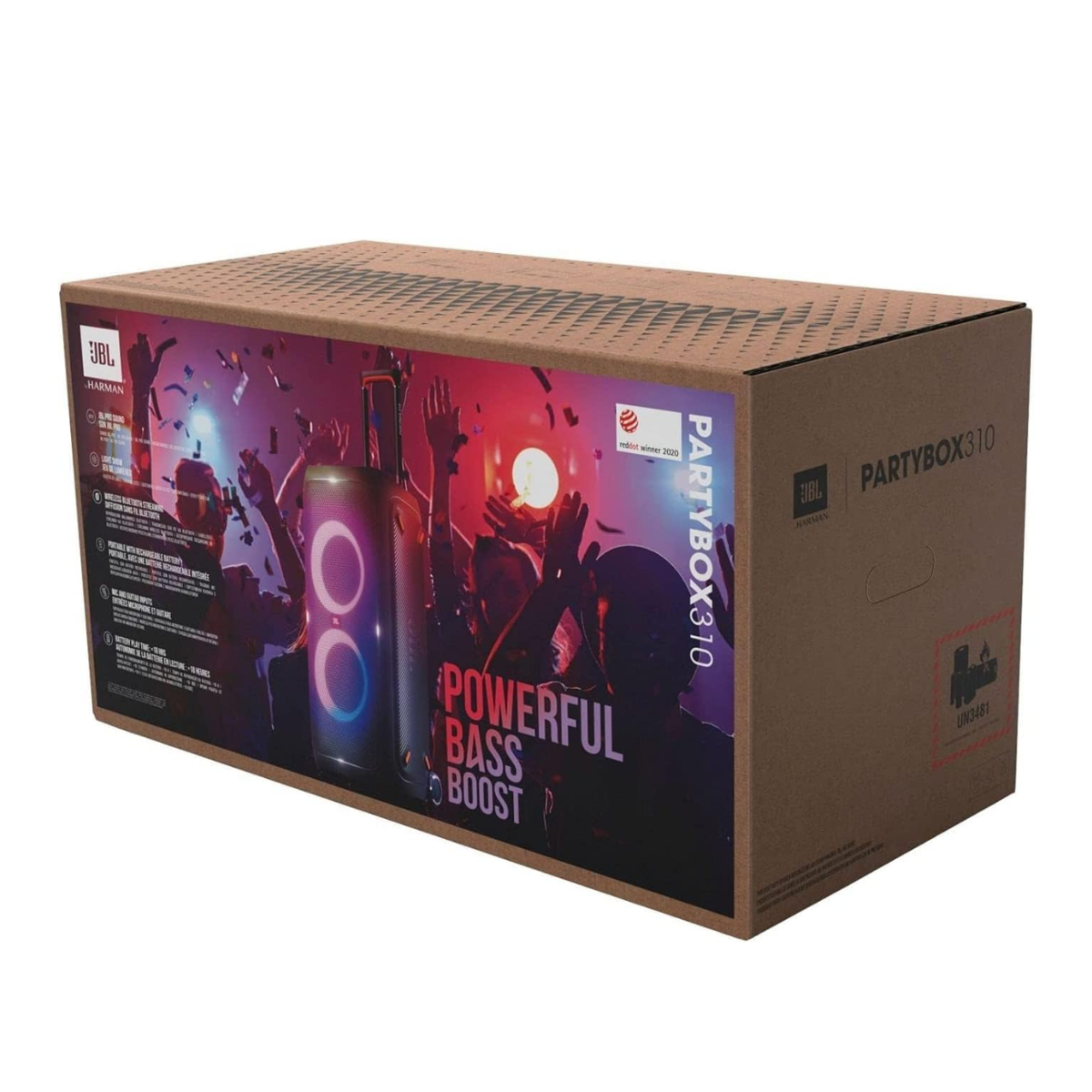 Bocina JBL PartyBox 310 Bluetooth Portátil con Luces LED