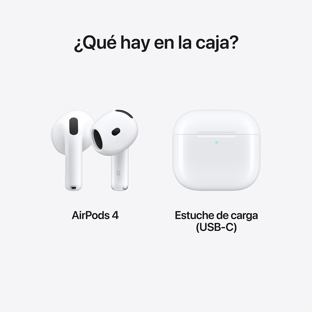 Airpods 4 Color Blanco Inalambricos Apple 4agen Cancelación Activa De Ruido