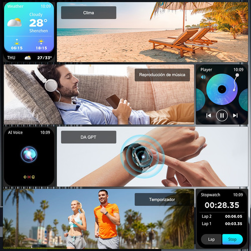Smartwatch Hombre Reloj Inteligente C28 Resistente Al Agua