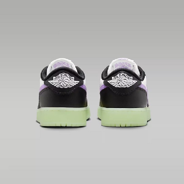 Tenis Air Jordan 1 Retro Low Blanco/negro/morado Mujer Tallas #22.5 al #25