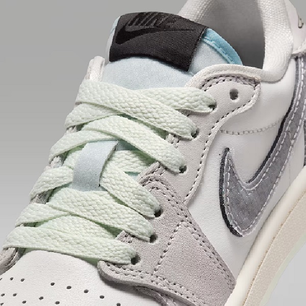 Tenis Jordan 1 Retro Low "LNY" Blanco/gris Niños Tallas #17 al #20.5