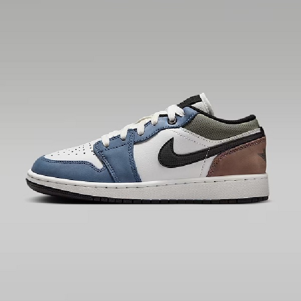 Tenis Air Jordan 1 Low Blanco/azul/negro Mujer Tallas #22.5 al #25