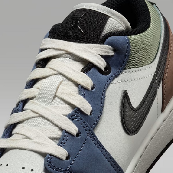 Tenis Air Jordan 1 Low Blanco/azul/negro Mujer Tallas #22.5 al #25