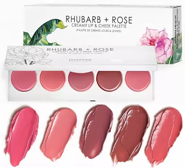 Rhubarb + Rose Creamy Lip Cheek Palette 