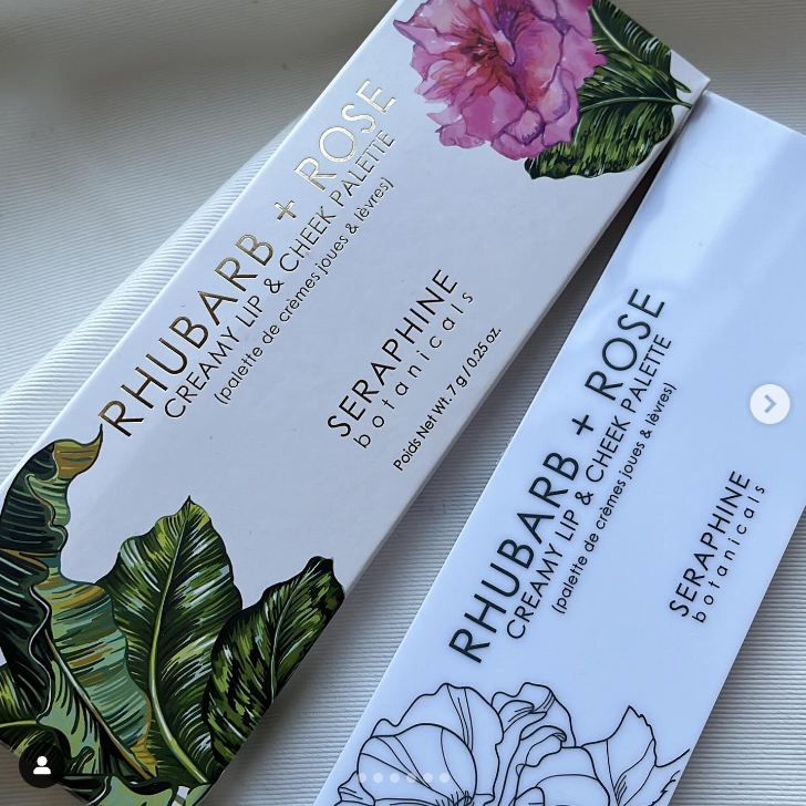 Rhubarb + Rose Creamy Lip Cheek Palette 