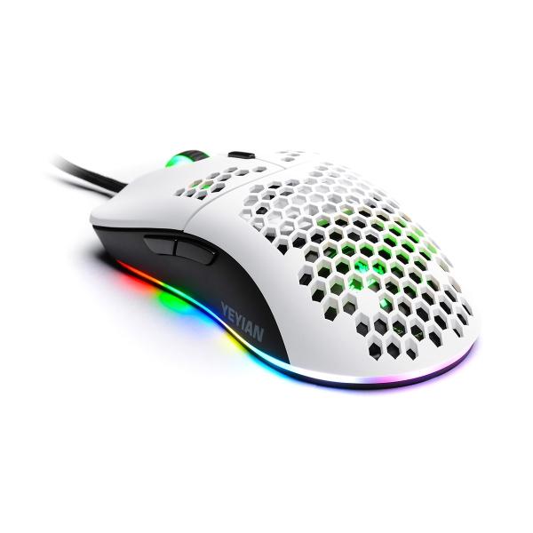 Mouse Gamer YEYIAN YMG-24311 LINKS 3000, RGB, 6 Botones, Blanco, USB