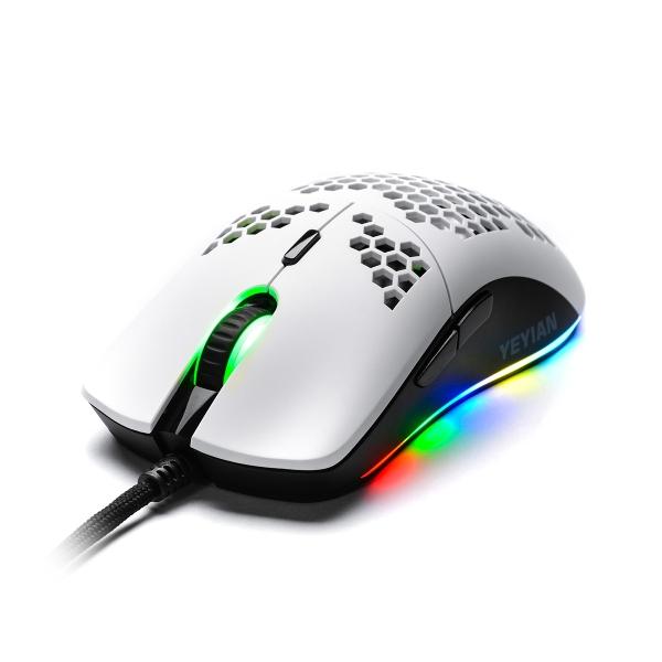 Mouse Gamer YEYIAN YMG-24311 LINKS 3000, RGB, 6 Botones, Blanco, USB