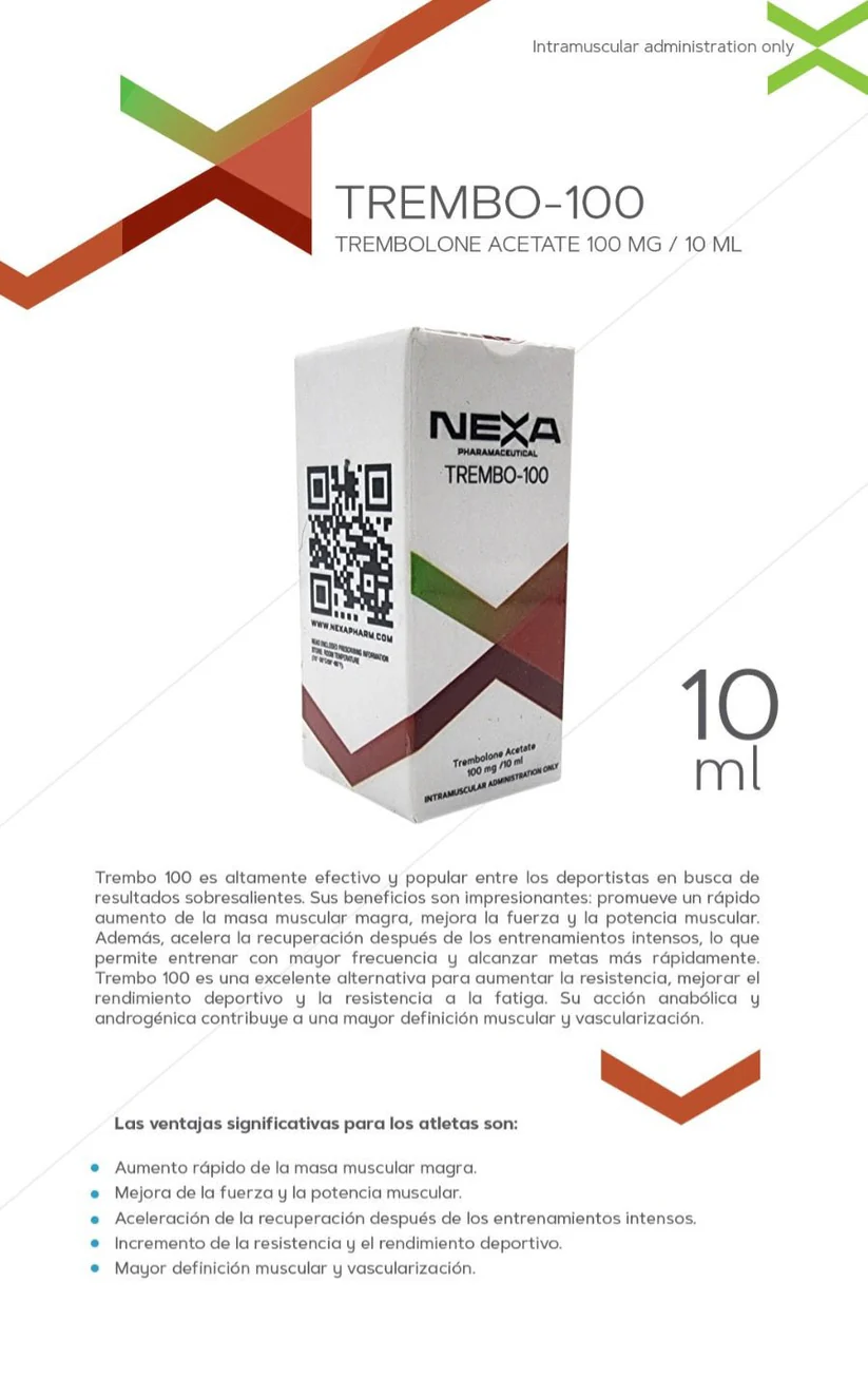 Trembo 100 Nexa Pharma Inyectable Trembolona 100mg x 10ml Definición y Fuerza