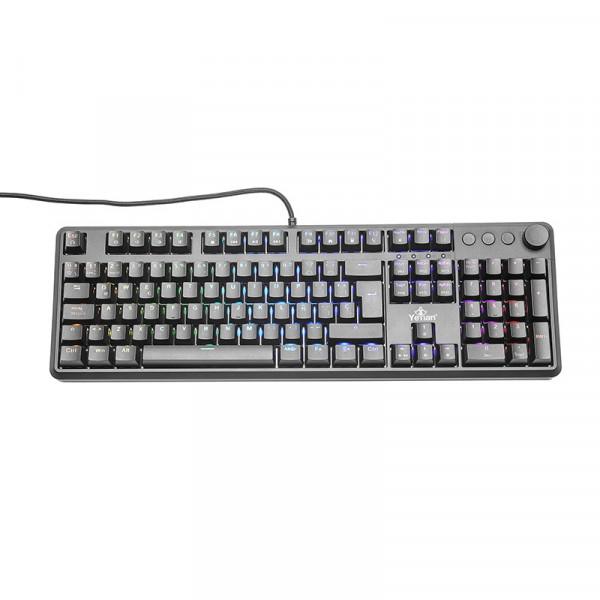TECLADO GAMER YEYIAN YTM-28208B ASWARD S3000 MECANIC SWITCH AZUL RGB