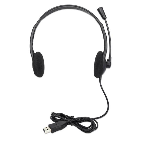 Audífonos estéreo USB Manhattan.