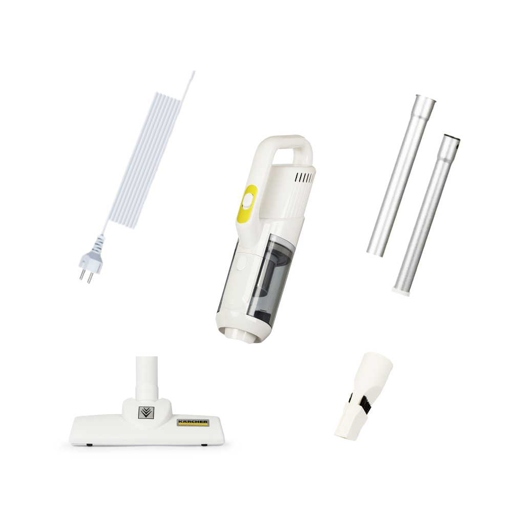 ASPIRADORA VERTICAL KARCHER VCL2 2 EN 1 FILTRACION HEPA 500 ML BLANCO