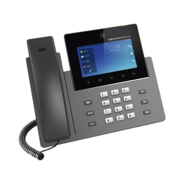 Grandstream Networks Videoteléfono IP pantalla táctil con android de 16 líneas, doble puerto Gigabit, PoE/PoE+