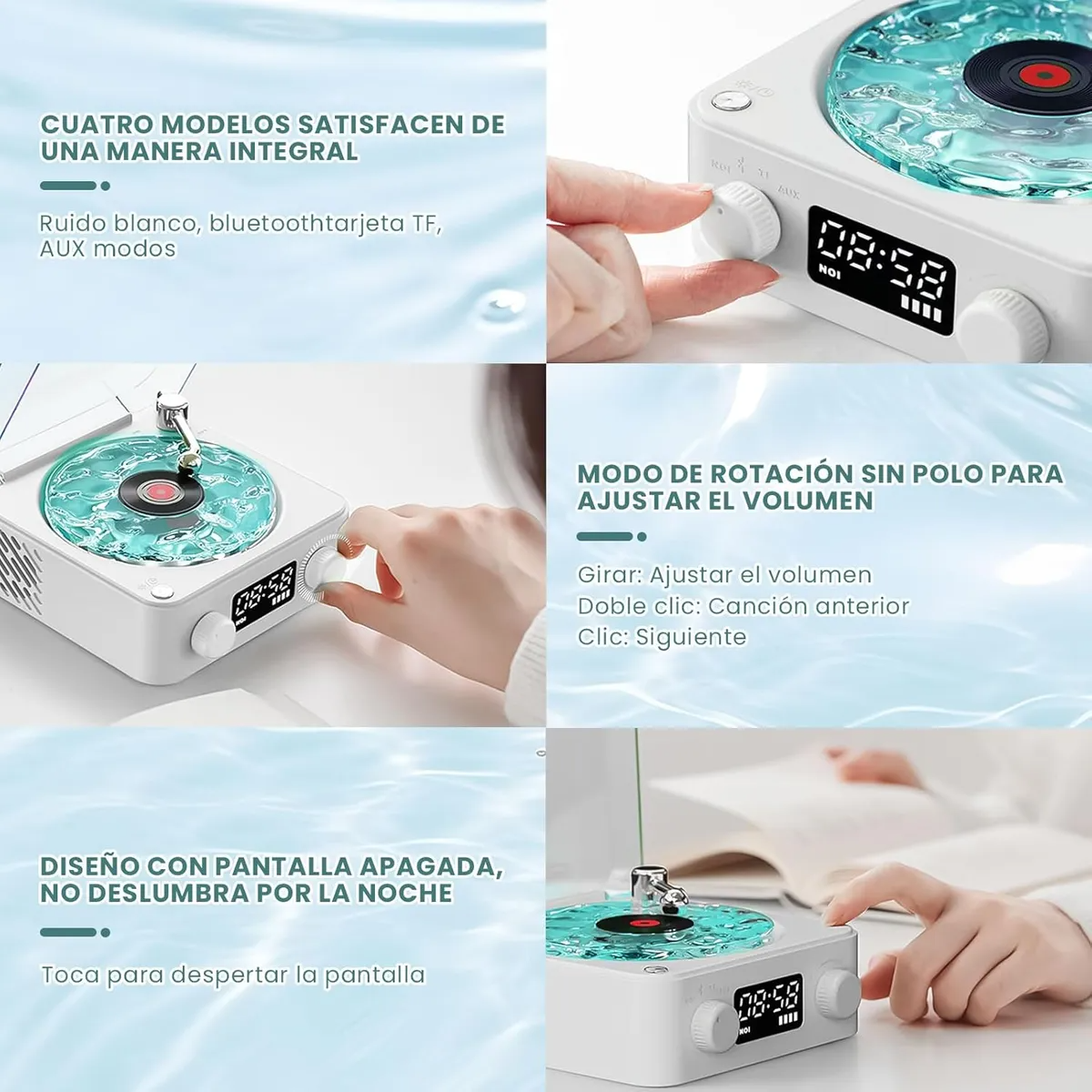 Altavoces Bocinas Bluetooth Discos De Vinilo,con Bocina