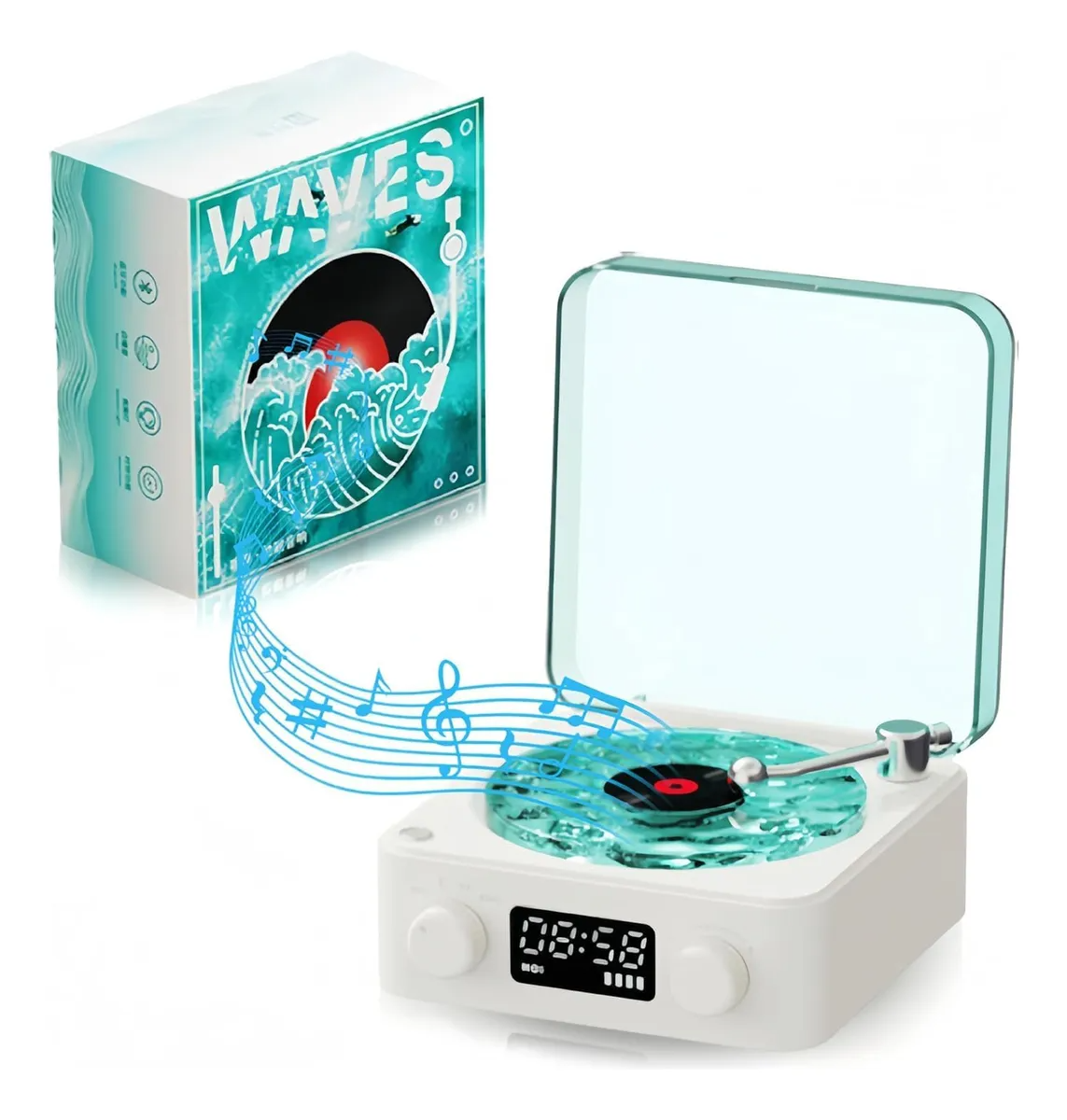 Altavoces Bocinas Bluetooth Discos De Vinilo,con Bocina
