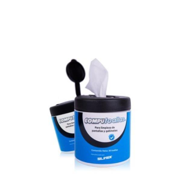 Silimex Toallas húmedas antibacteriales, para limpieza de gabinetes, equipos de cómputo, audio, vídeo y telefonía, 30 piezas
