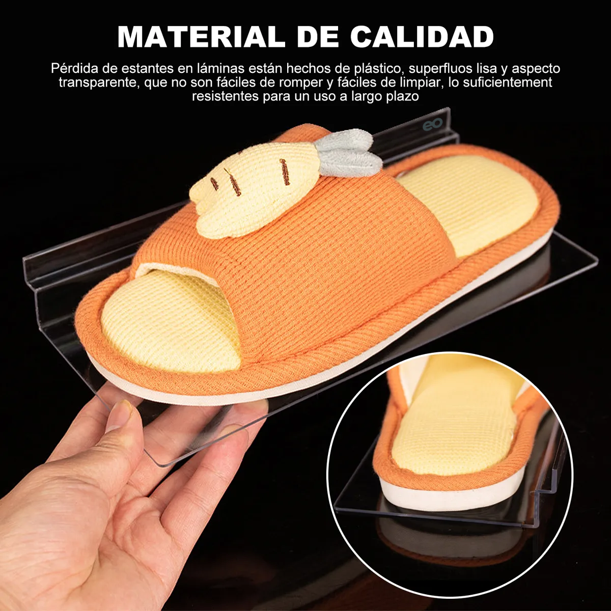  Set 24 Piezas Exhibidor Para Zapatos Acrilico Para Panel Ranurado