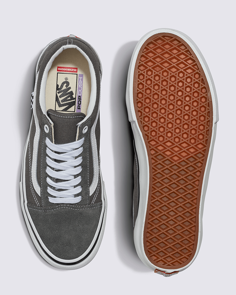 TENIS VANS SKATE OLD SKOOL GRIS PARA HOMBRE TALLA 28 CM 