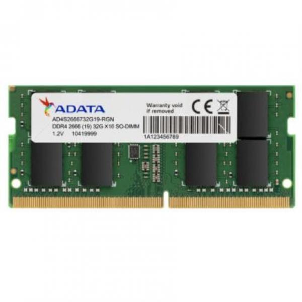 Memoria Ddr4 Adata 8gb 2666 Mhz Sodimm (ad4s26668g19-sgn)