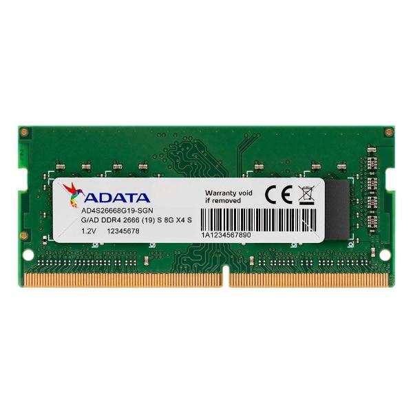 Memoria Ddr4 Adata 8gb 2666 Mhz Sodimm (ad4s26668g19-sgn)