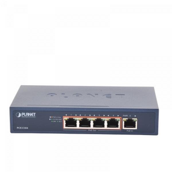 Planet Extensor Ultra PoE de 65 Watts Con 4 Puertos Gigabit de Salida 802.3 af/at