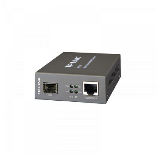 TPLINK Convertidor Fibra Óptica Monomodo o Multimodo / 1 Puerto SFP 1000 Mbps / 1 Puerto RJ45 10/100/1000 Mbps / Plug and Play 