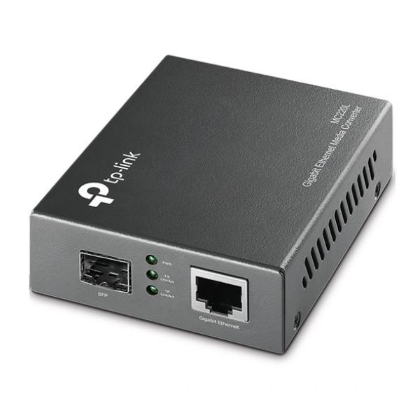 TPLINK Convertidor Fibra Óptica Monomodo o Multimodo / 1 Puerto SFP 1000 Mbps / 1 Puerto RJ45 10/100/1000 Mbps / Plug and Play 