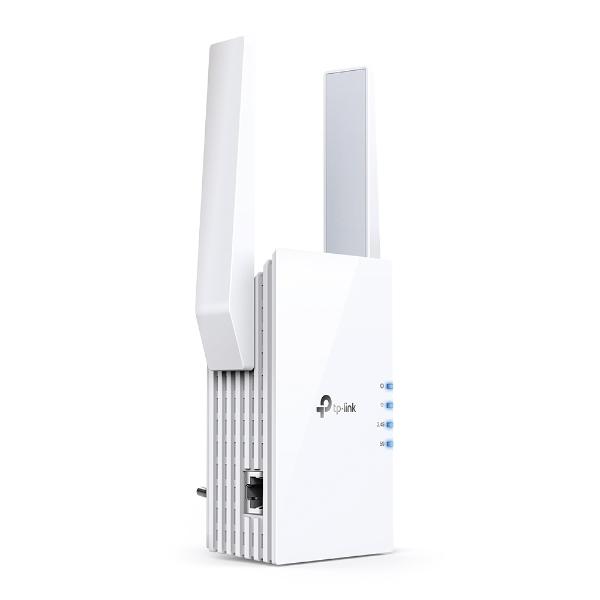 TPLINK Repetidor / Extensor de Cobertura WiFi AX 1500 Mbps, doble banda 2.4 GHz y 5 GHz, con 1 puerto 10/100/1000 Mbps