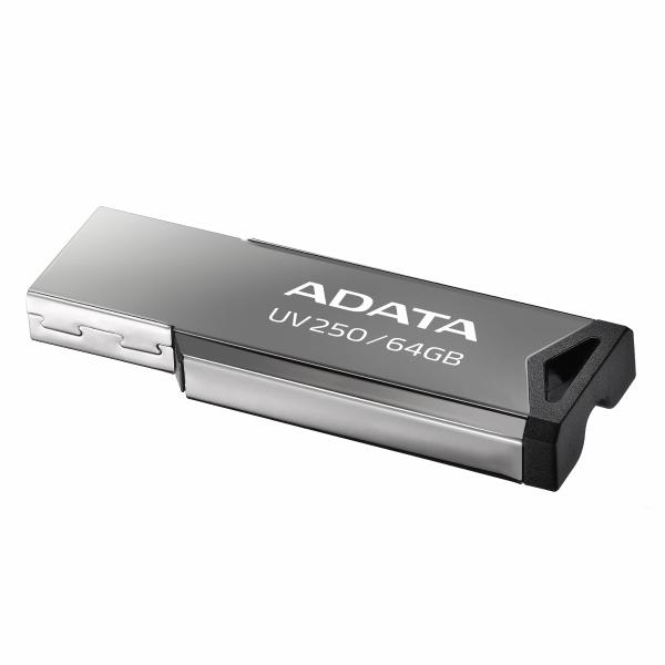 ADATA MEMORIA FLASH ADATA UV250 64GB USB 2.0 PLATA (AUV250-64G-RBK)