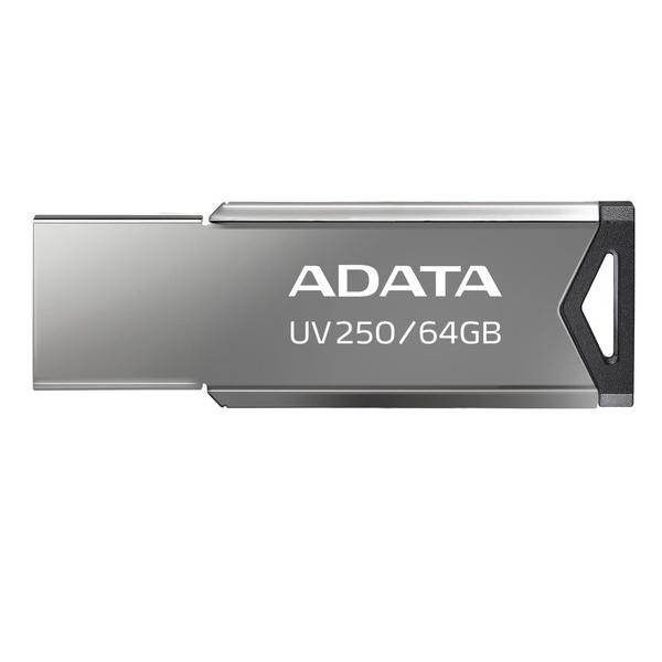 ADATA MEMORIA FLASH ADATA UV250 64GB USB 2.0 PLATA (AUV250-64G-RBK)