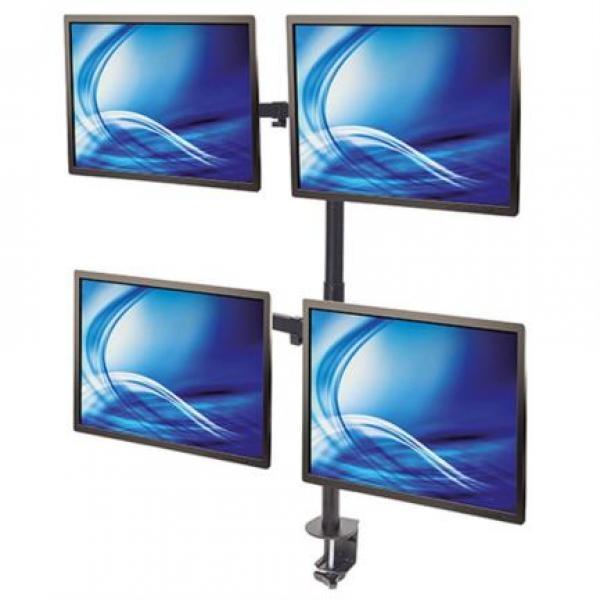 Soporte para cuatro monitores brazos de doble articulacion Manhattan.