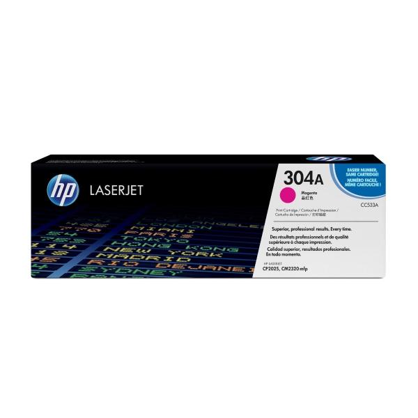 Tóner HP 304A Magenta Original, 2800 Páginas CC533A