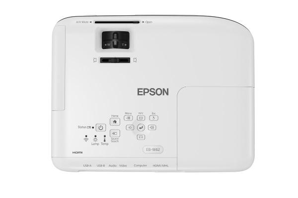 Proyector Epson Power Lite W52+ 3LCD, WXGA 1280 x 800, 4000 Lúmenes