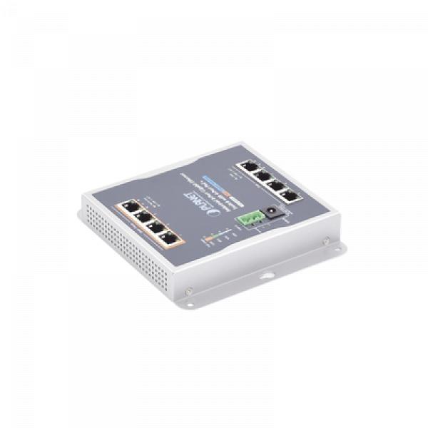 Planet Switch Industrial de Múltiple Montaje (Pared, Riel DIN y Magnético), 8 Puertos Gigabit con 4 puertos PoE 802.3at, Hasta 120 W.