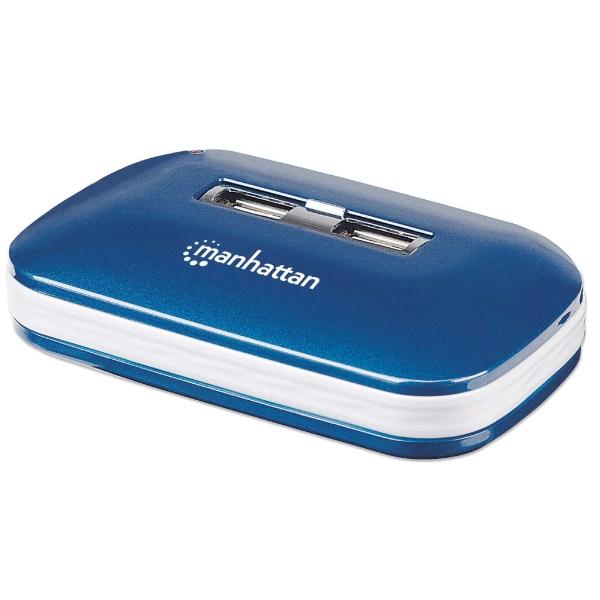 Hub USB de Alta Velocidad 2.0 Manhattan Azul.