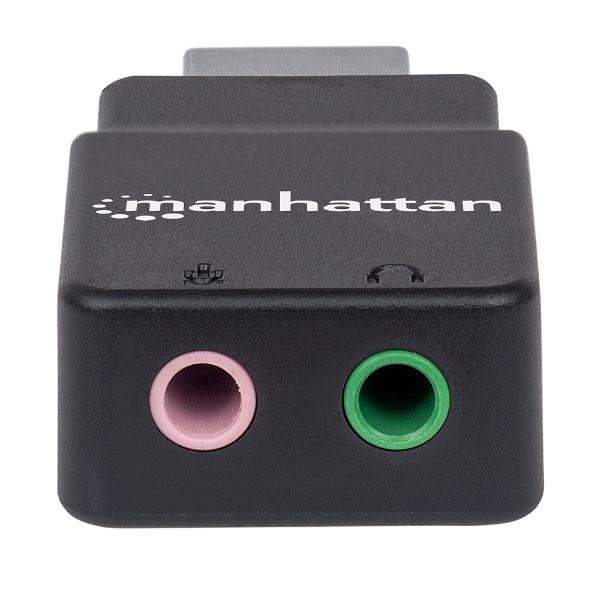 Audífonos USB para videojuegos con luces LED Manhattan.