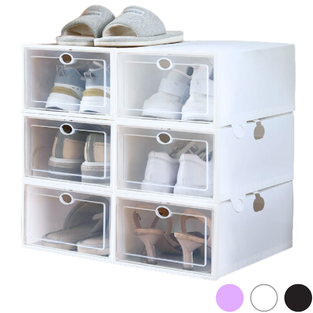 Zapatera 14 Cajas Blancas De Plástico Organizador De Zapatos