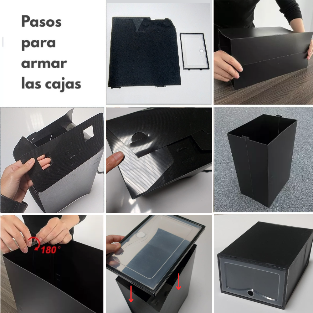 Zapatera 14 Cajas Blancas De Plástico Organizador De Zapatos