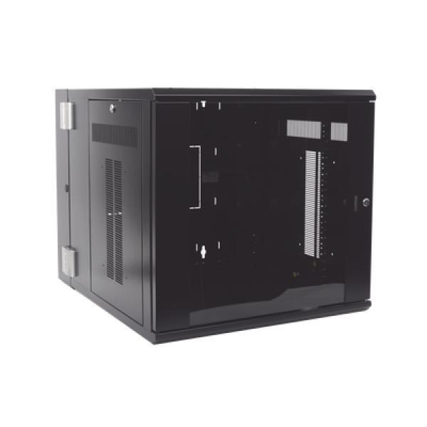 Panduit Gabinete PanZone de Montaje en Pared, de 19in, Puerta con Ventana de Seguridad, 12 UR, 762mm de Profundidad, Color Negro