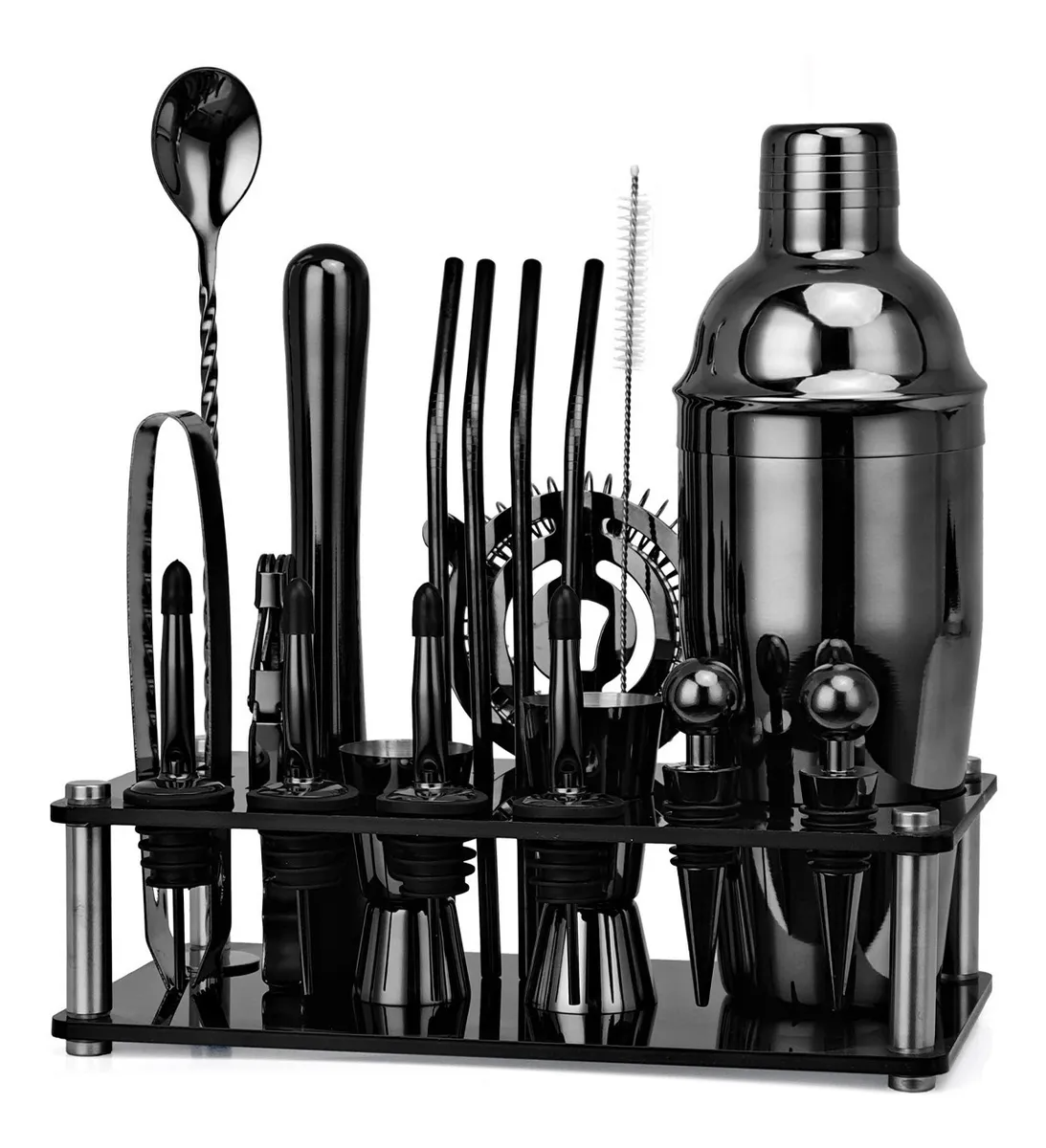 Kit de Coctelería 20 Piezas - Shaker de 750 ml, Todo lo que Necesitas para Crear Cócteles Profesionales