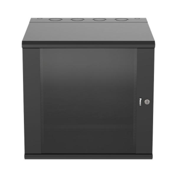 Panduit Gabinete PanZone de Montaje en Pared, de 19in, Puerta con Ventana de Seguridad, 12 UR, 635mm de Profundidad, Color Negro